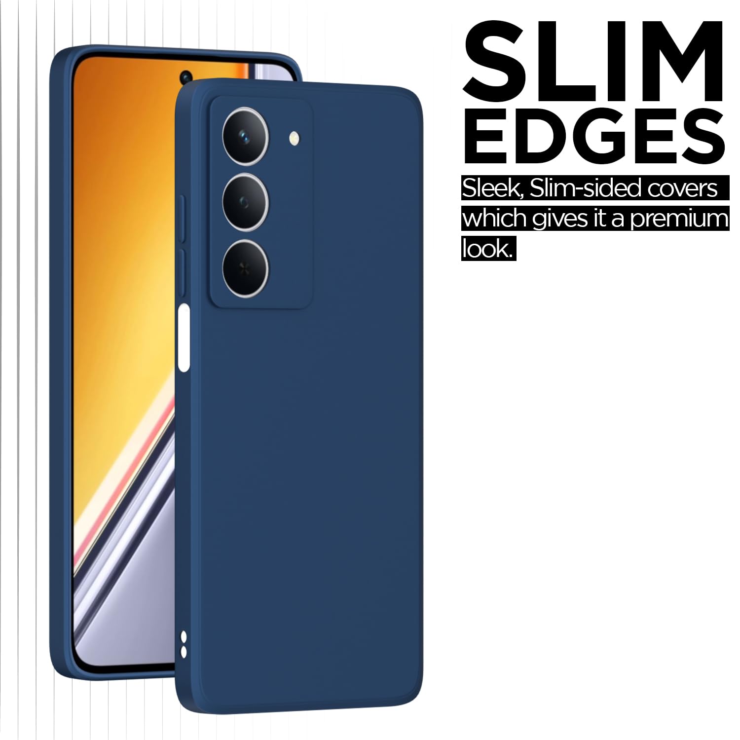 Pikkme Realme P3x 5G Soft Matte Silicone Shockproof Case (Blue)