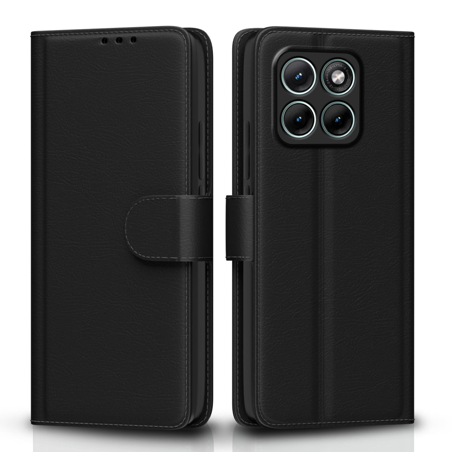 Moto Edge 70 Fusion 5G Wallet flip case in black by Pikkme
