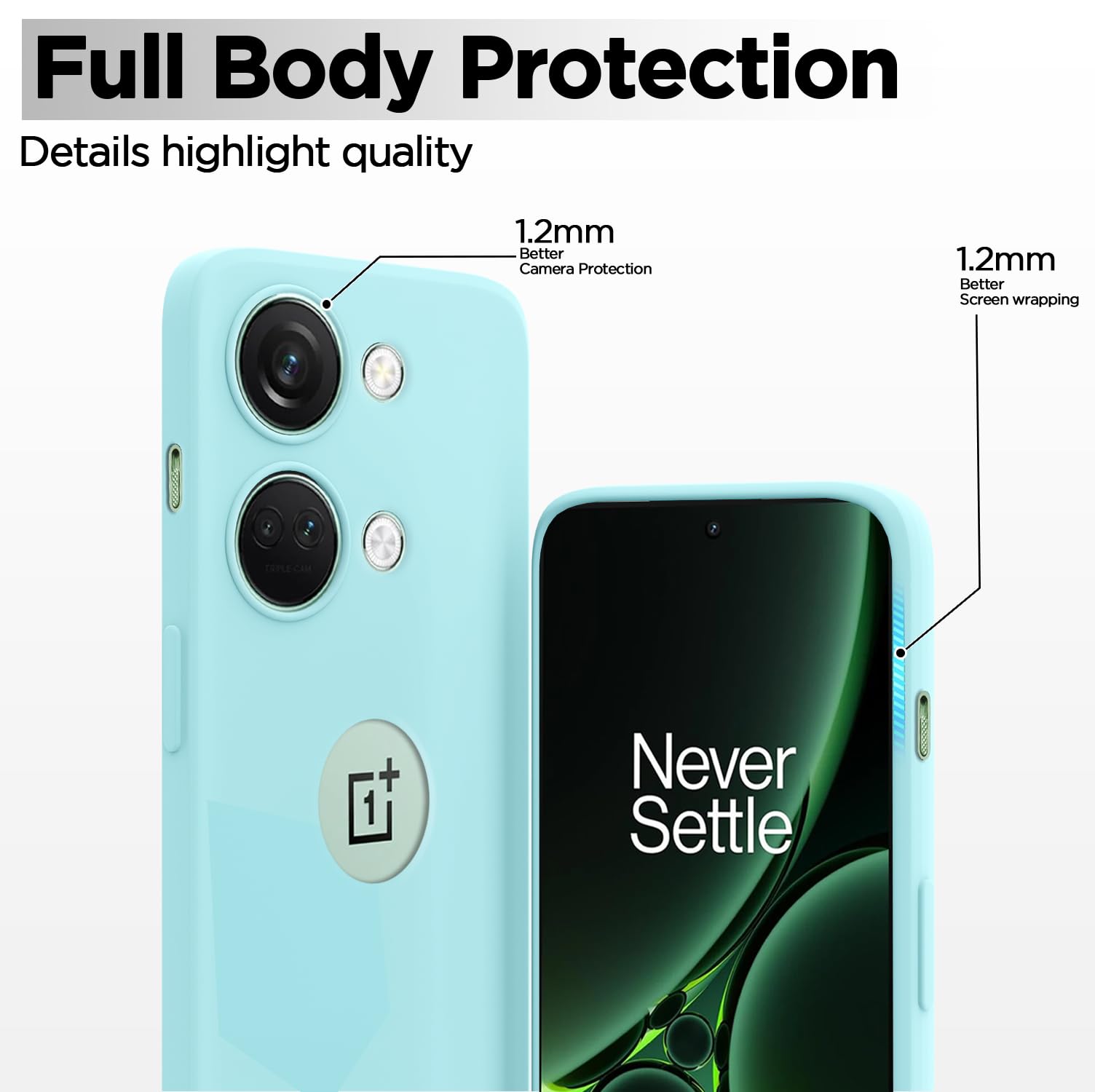 OnePlus Nord 3 5G Soft Silicone mobile cover in ice blue by Pikkme – photo 5