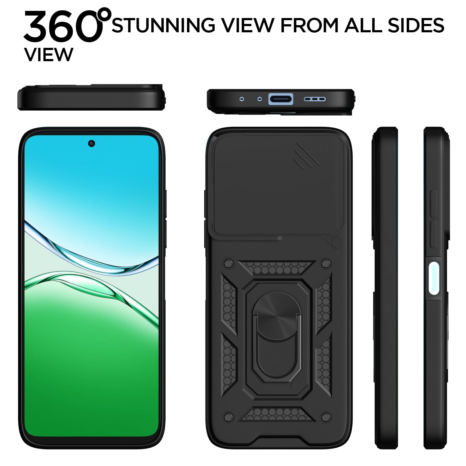 Oppo A5 Pro 5G/360 mobile cover in black by Pikkme – photo 5