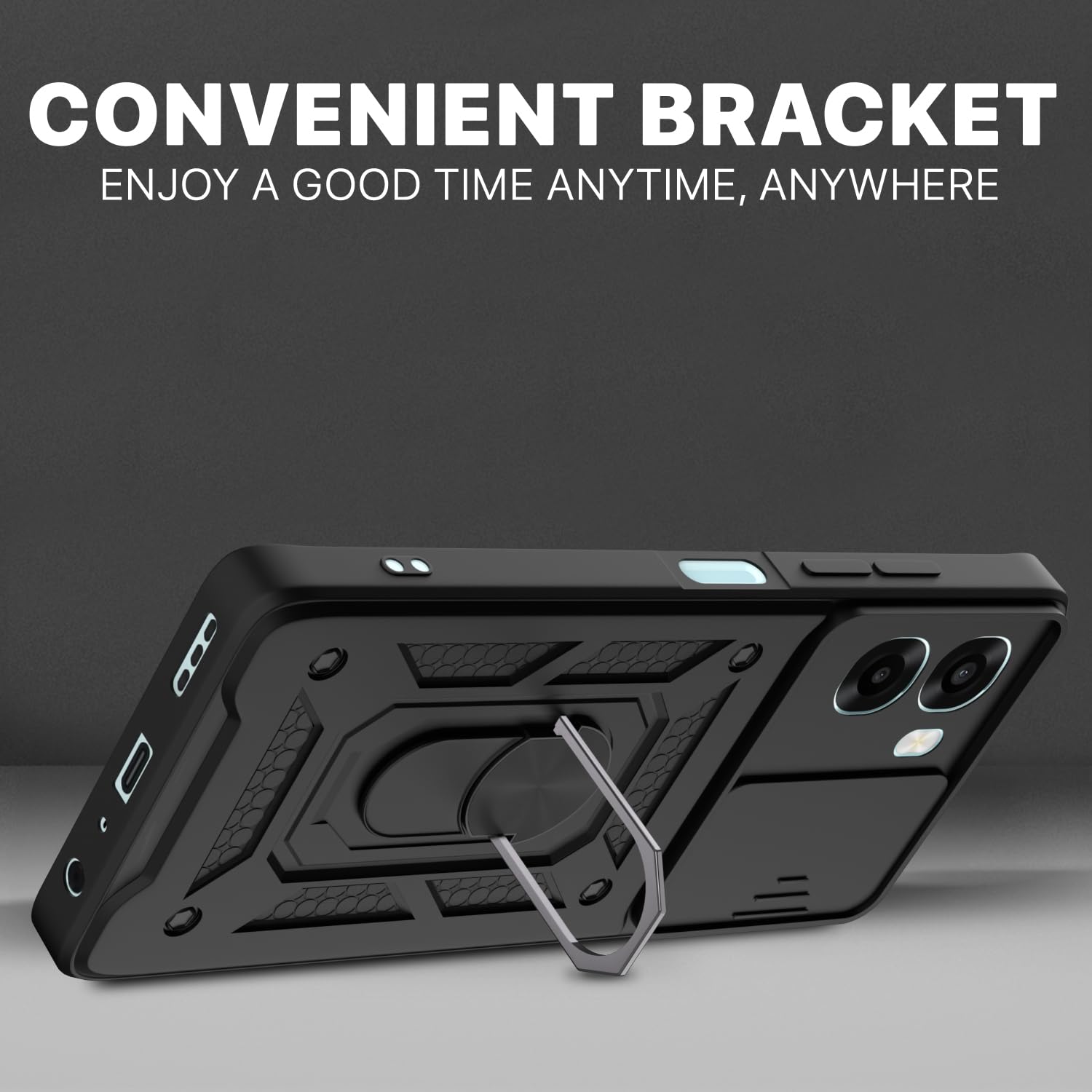 Pikkme Oppo A6X 5G/360 D10 Camera Shield black back cover – photo 3