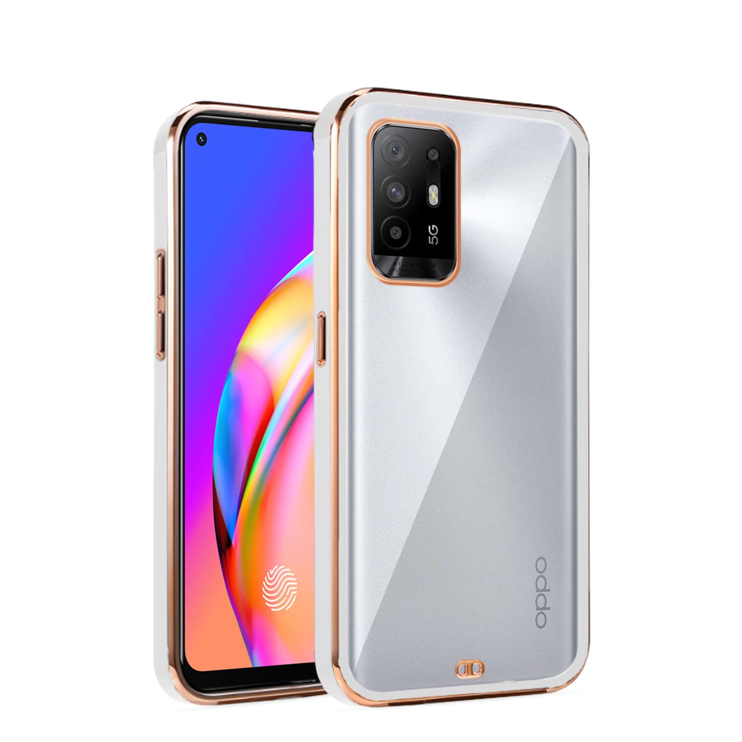Pikkme Oppo F19 Pro Plus 5G Chrome white back cover