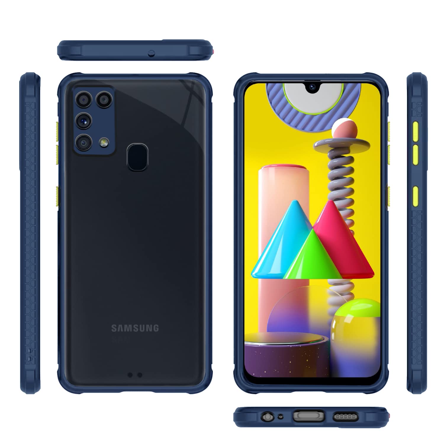 Samsung M31/F41/M31 Prime mobile cover in blue by Pikkme – photo 3