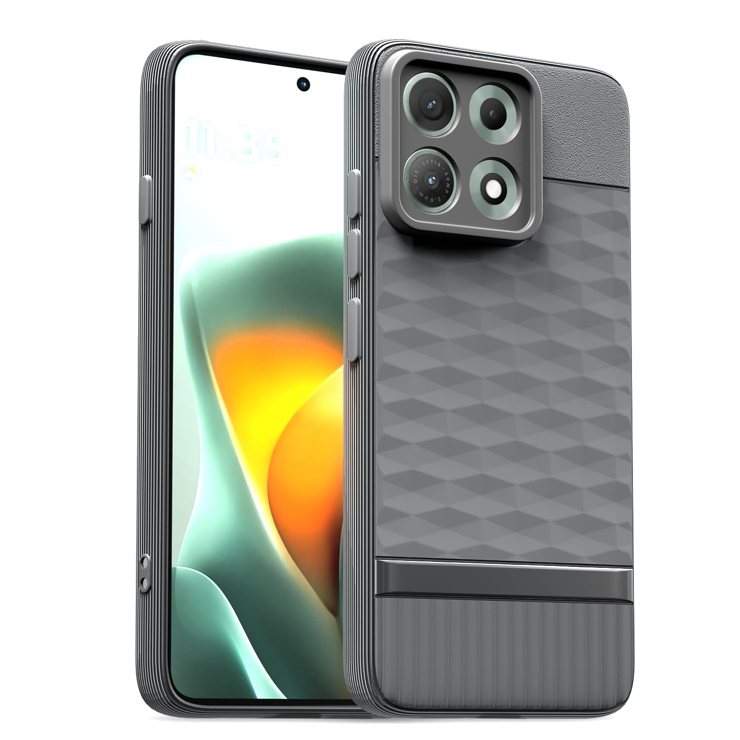 Pikkme Moto Edge 70 Max 5G Silicone grey mobile back cover