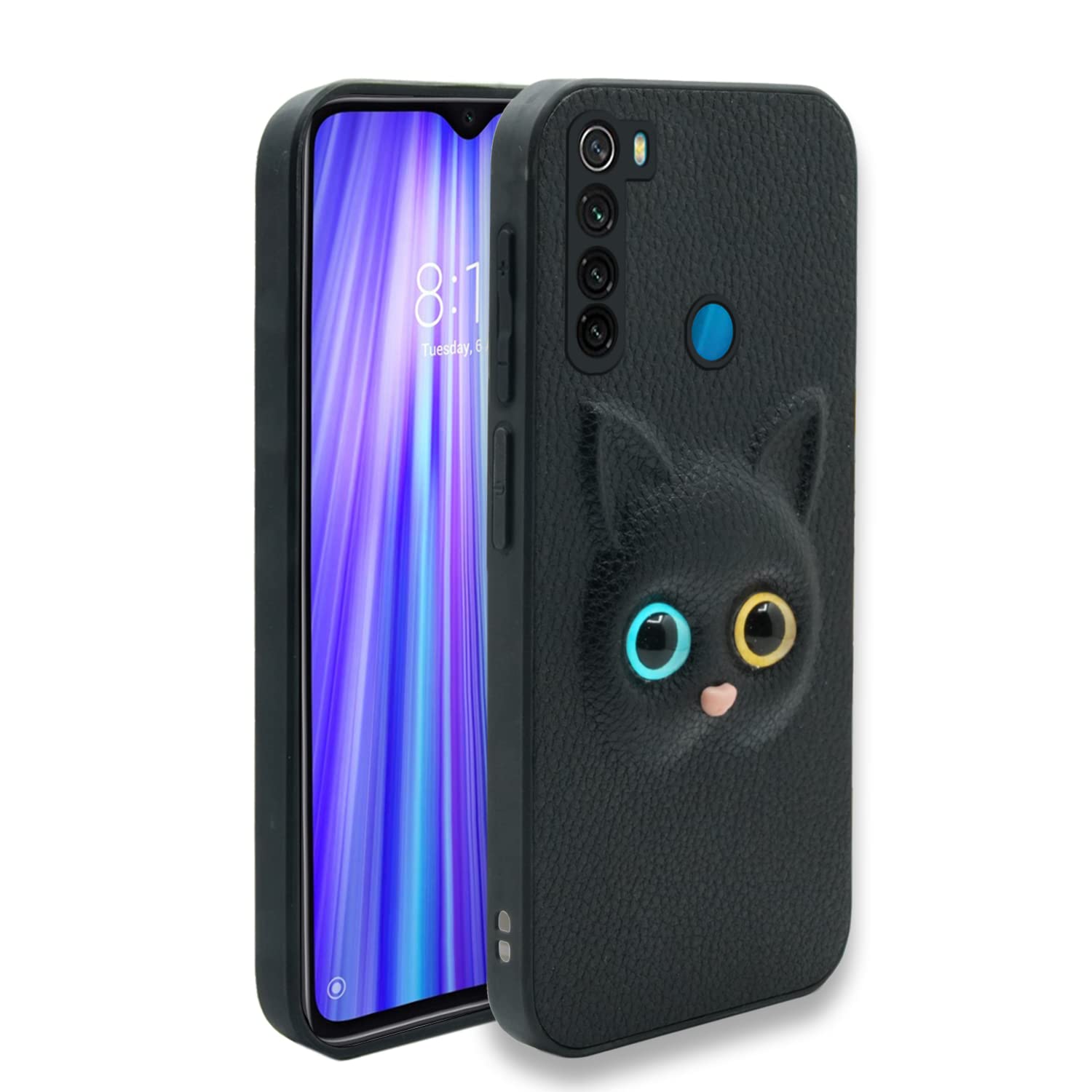 Pikkme black back cover for Redmi Note 8