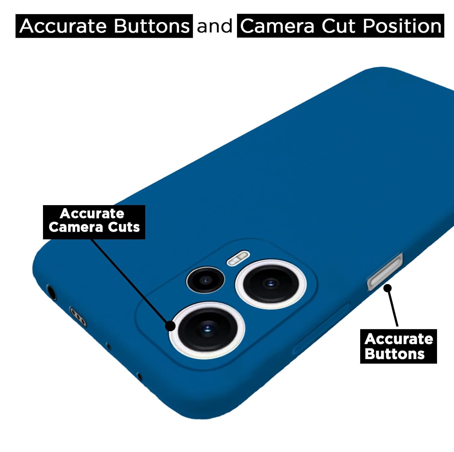 Pikkme Poco F5 5G Liquid Silicone Back Cover | Blue