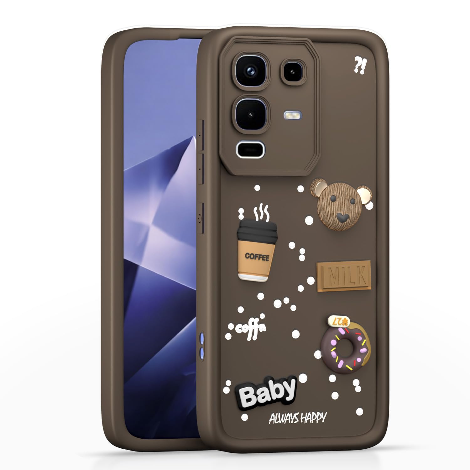 Pikkme brown phone cover for Infinix Note 50s 5G/3D