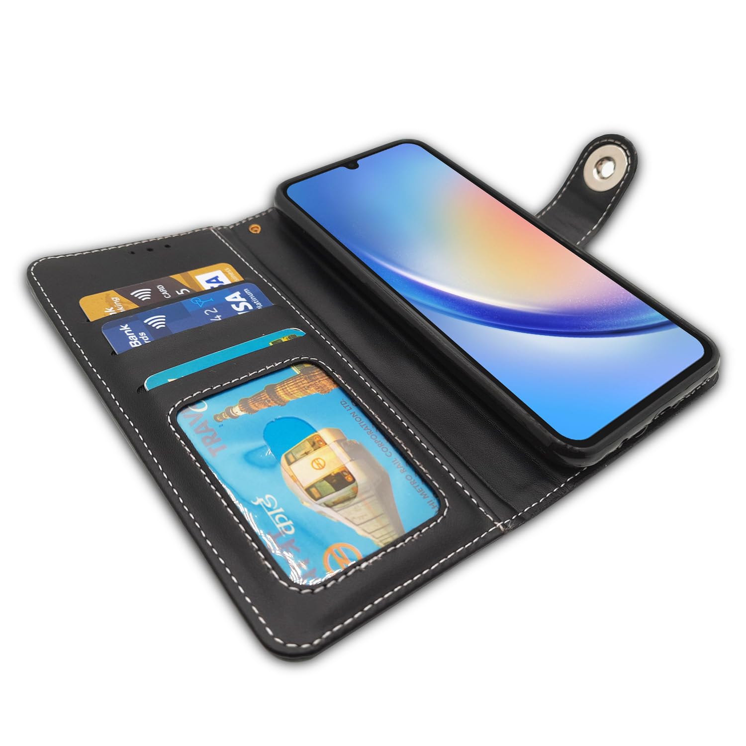 Samsung A05s Magnetic flip case in grey by Pikkme – photo 3