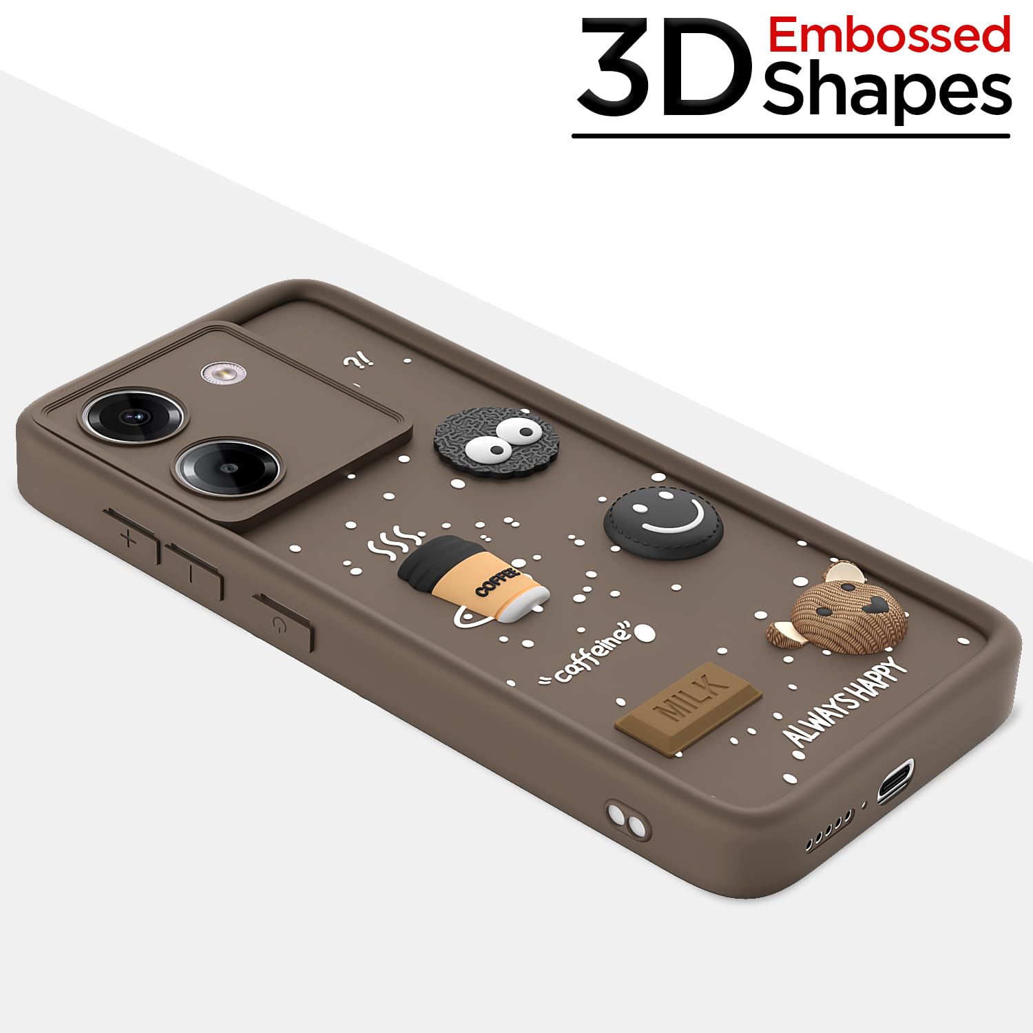 Brown Silicone phone cover for Poco M7 Pro 5G/3D – Pikkme – photo 3