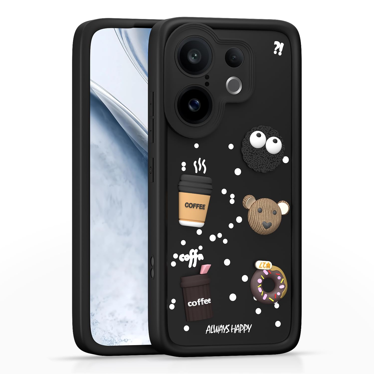 Pikkme Vivo X200 FE 5G/3D Silicone black mobile back cover