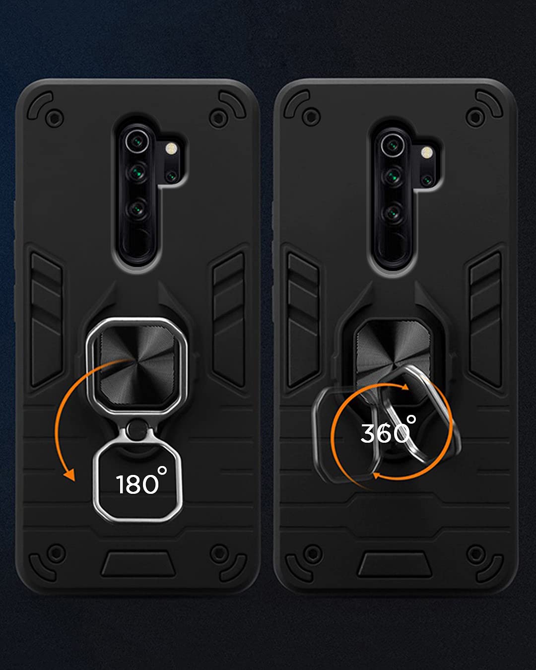 Pikkme black D5 Tough Armor mobile back cover for Redmi Note 8 Pro – photo 3