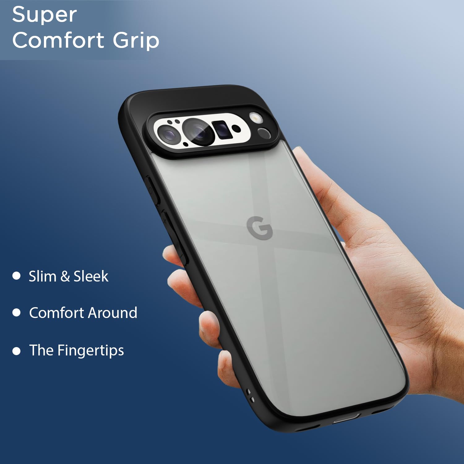 Pikkme Google Pixel 10 Pro Eagle 2 Shockproof Sleek Hybrid Armor Back Cover (Black)