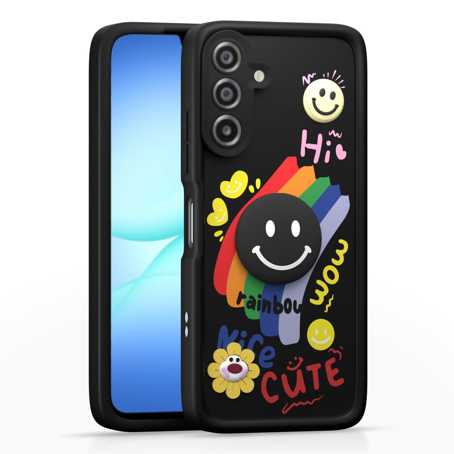 Samsung M17/A17/F17 5G Soft Silicone phone cover in black by Pikkme
