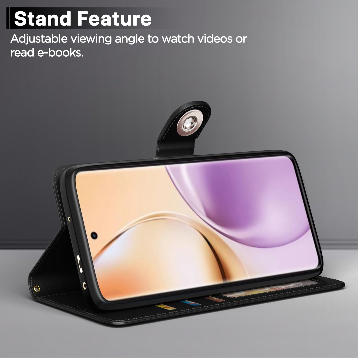 Realme 14 Pro 5G wallet flip cover in black by Pikkme – photo 3