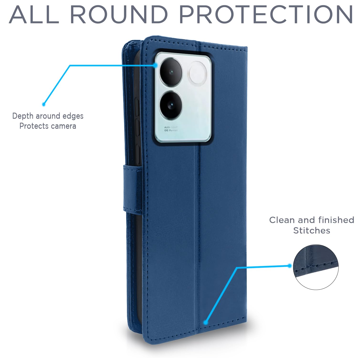 Pikkme blue flip case for Vivo T2 Pro 5G – photo 4