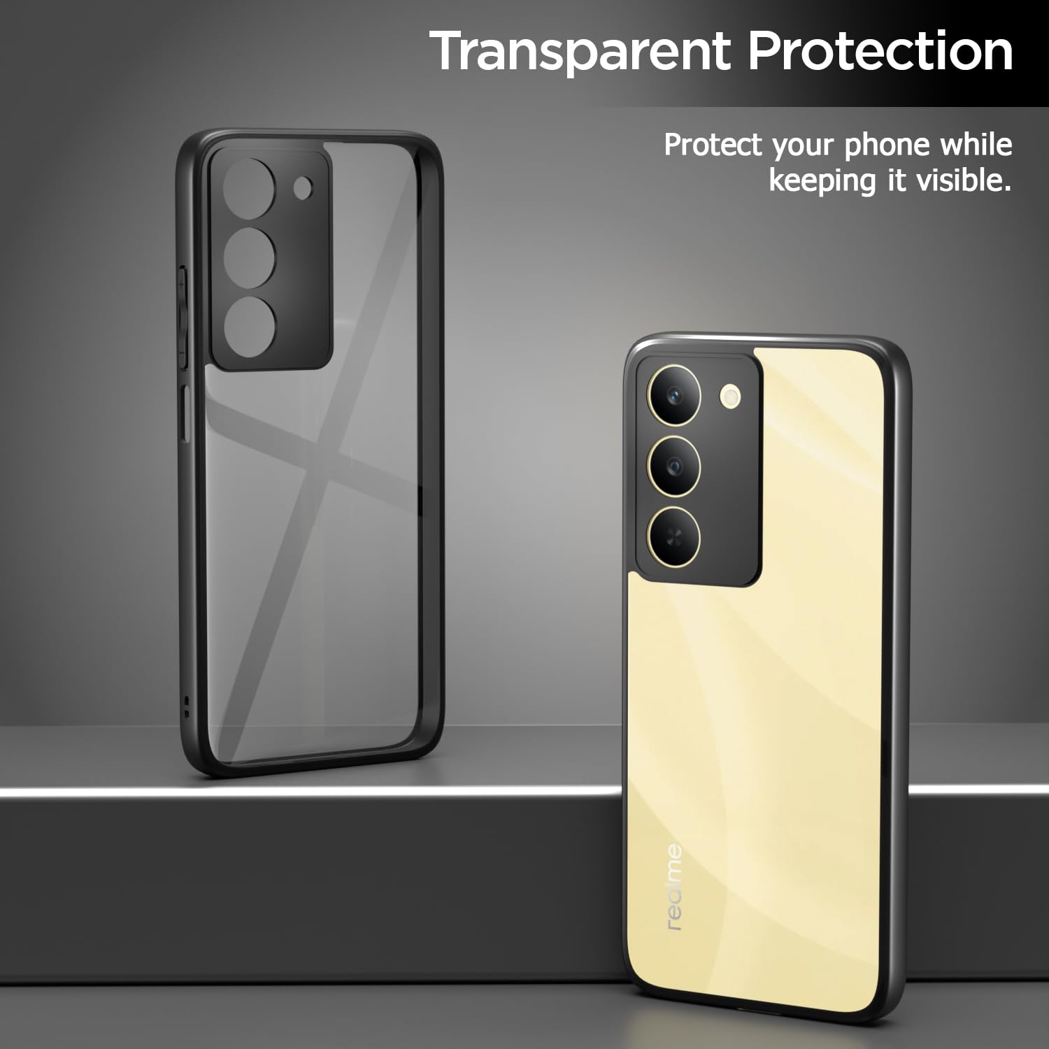 Black Hybrid back cover for Realme Narzo 80x/P3x/14X 5G – Pikkme – photo 3
