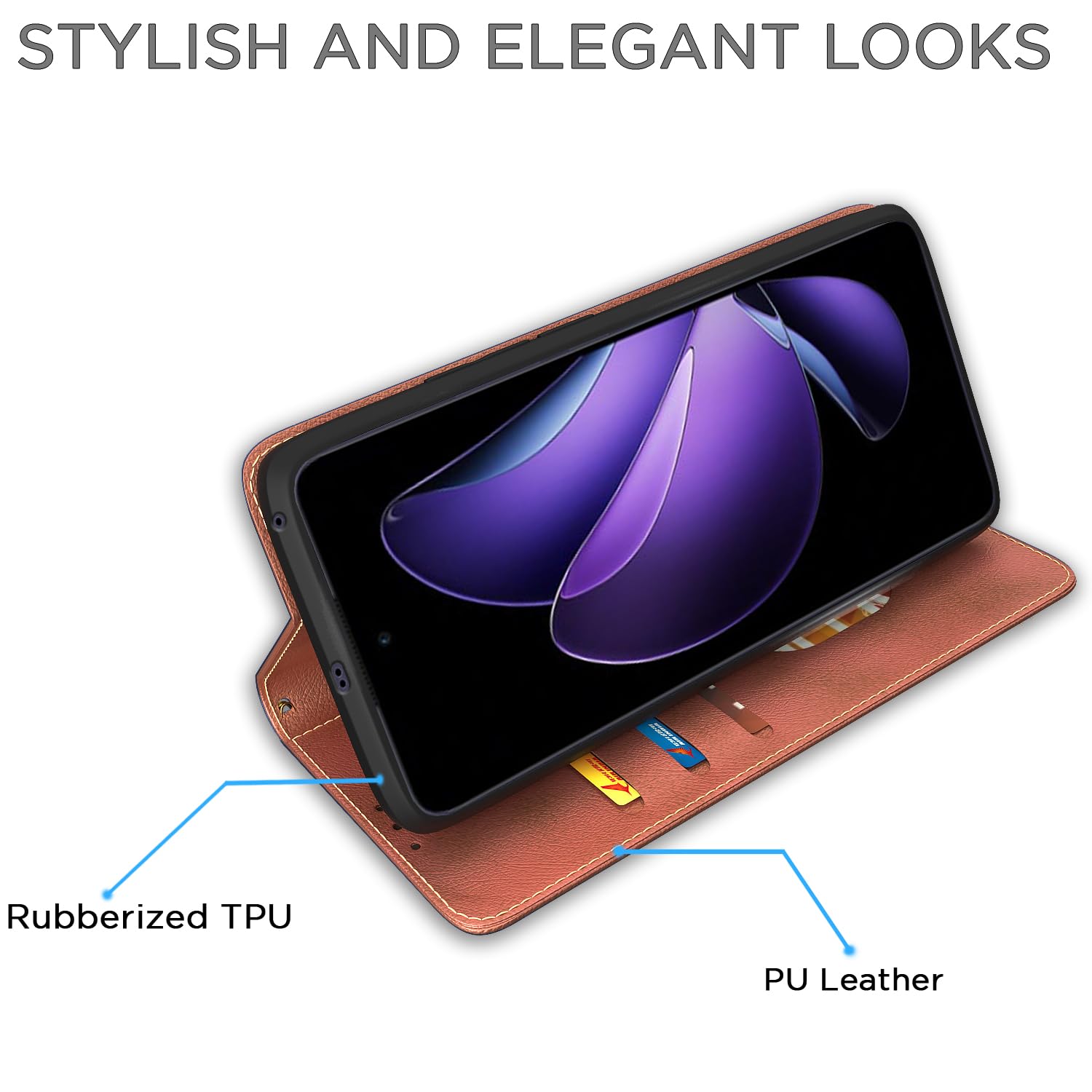 Pikkme Oppo Reno 13F 5G brown mobile flip cover – photo 5