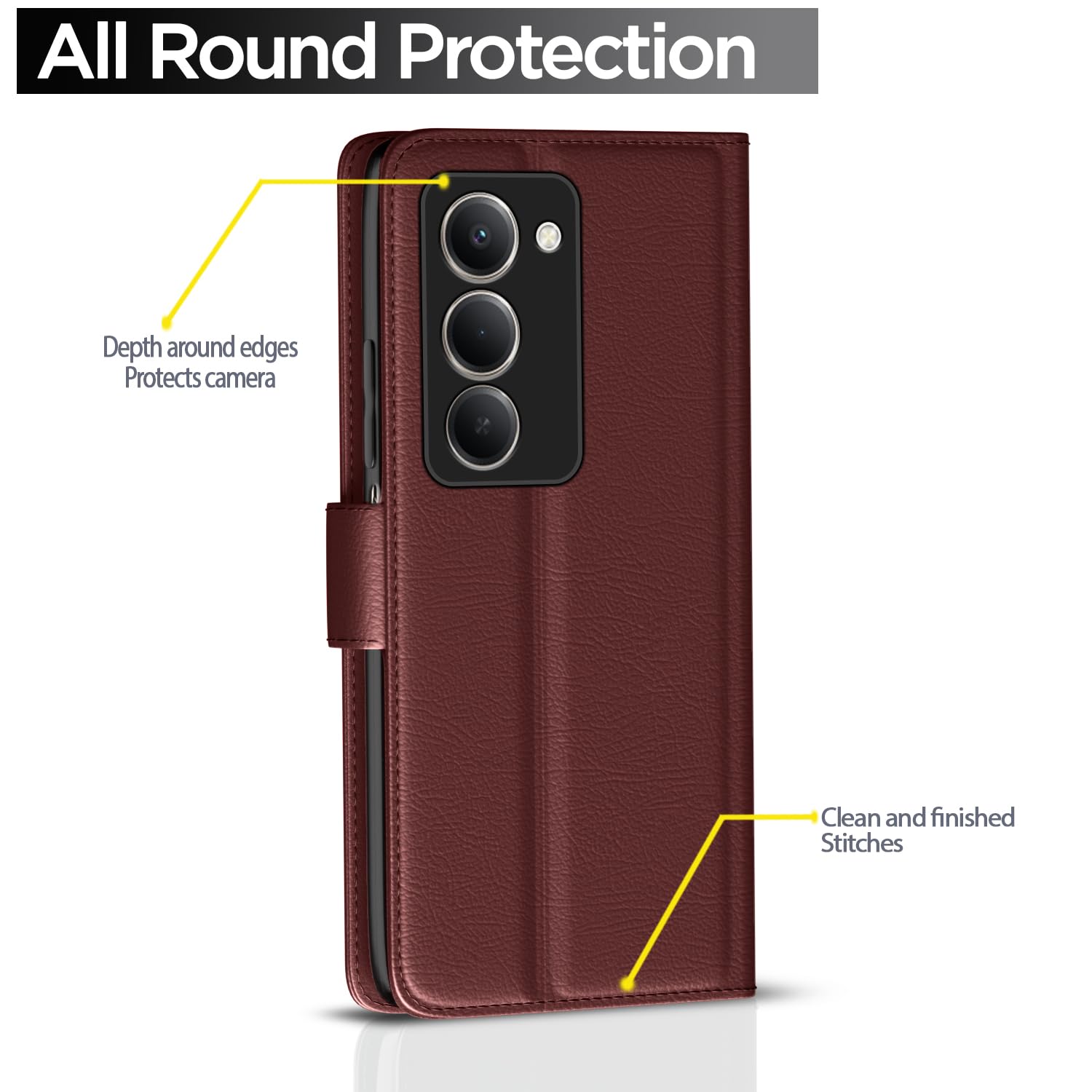 Pikkme brown Wallet flip cover for Redmi 15 5G – photo 4