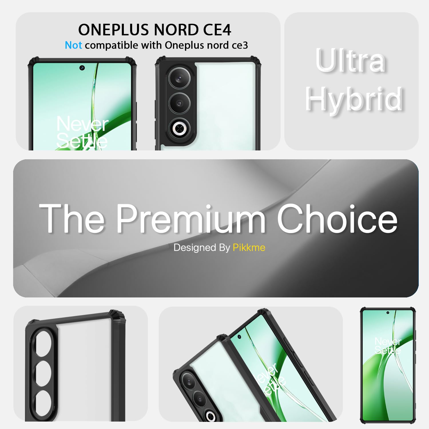 Pikkme OnePlus Nord Ce 4 5G Eagle Back Cover (Black)