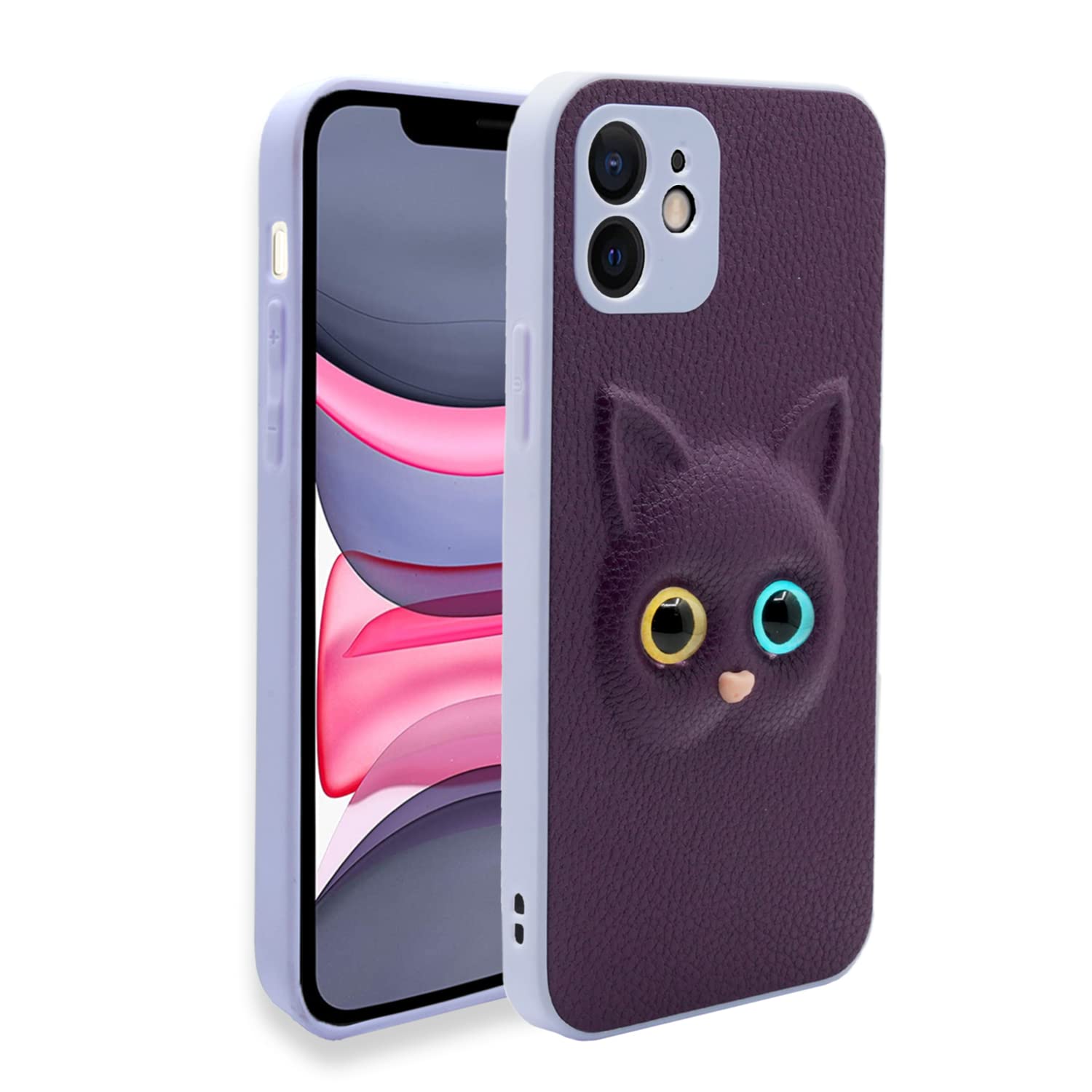 iPhone 11 Kitty Back Cover -Purple