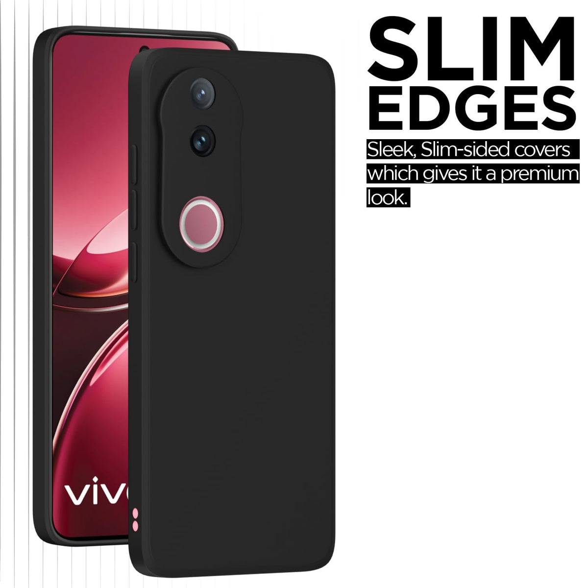 iQOO Z10R/Vivo V50/V50e/Vivo T4R 5G Matte mobile cover in black by Pikkme – photo 6