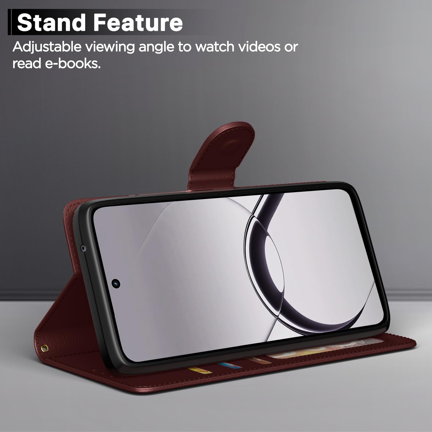 Pikkme Realme 16T 5G brown mobile flip cover – photo 3