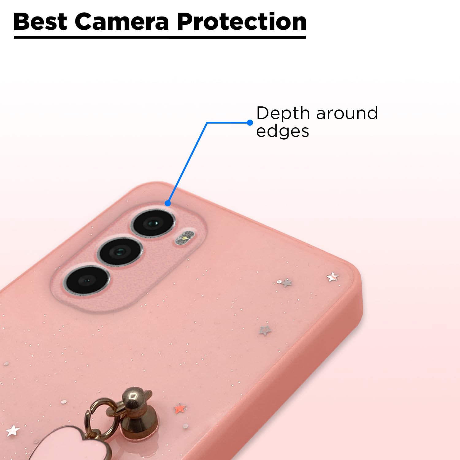 Pikkme Motorola Moto G52 / G82 5G Chain Back Cover (Pink)