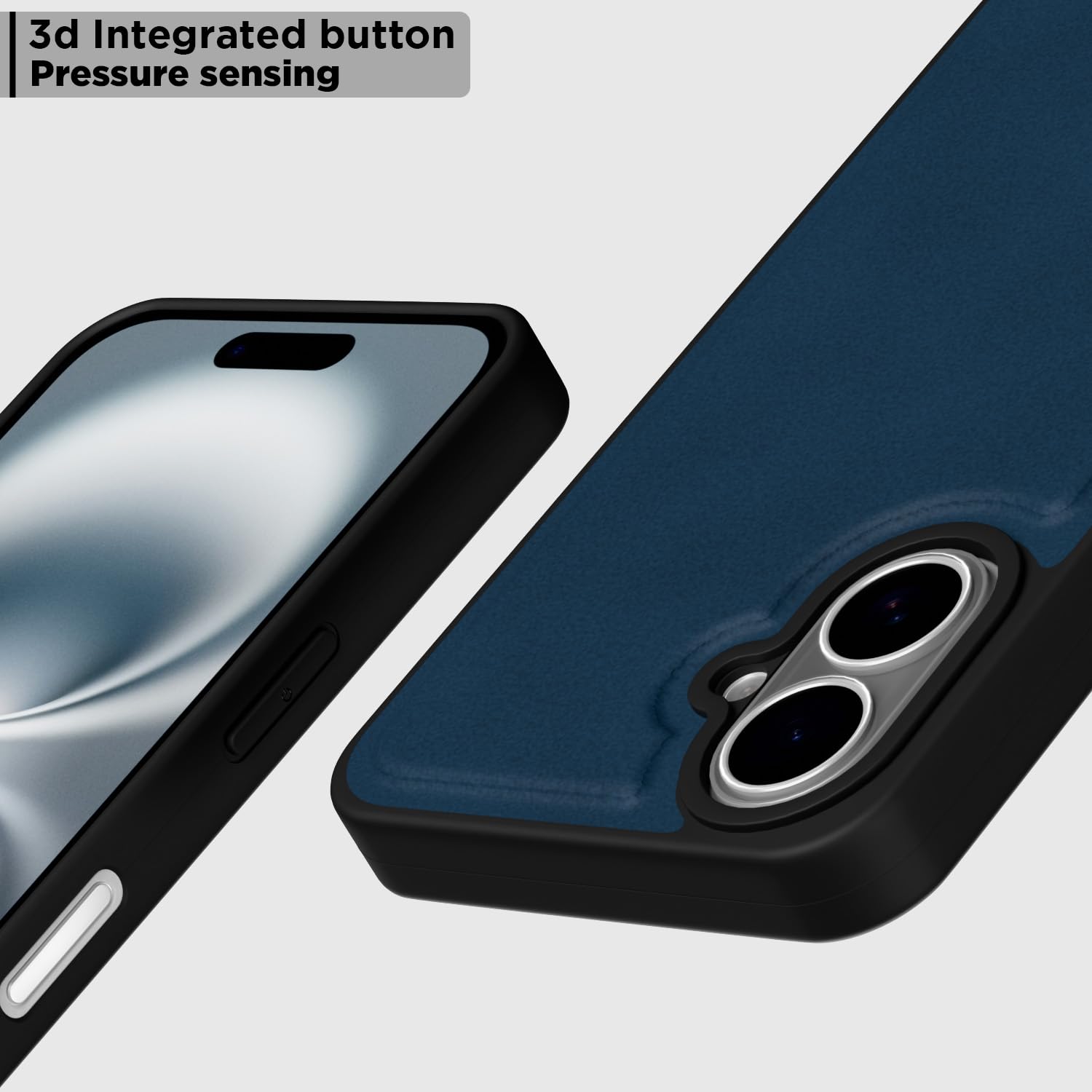 Blue Leather phone cover for iPhone 16 – Pikkme – photo 6