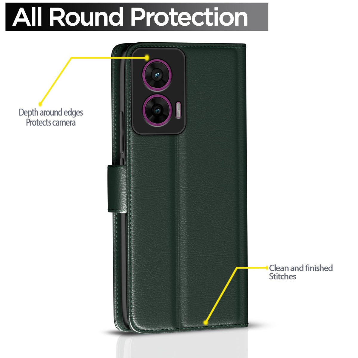 Green Wallet flip cover for Moto Edge 50 Fusion/G96 5G – Pikkme – photo 4