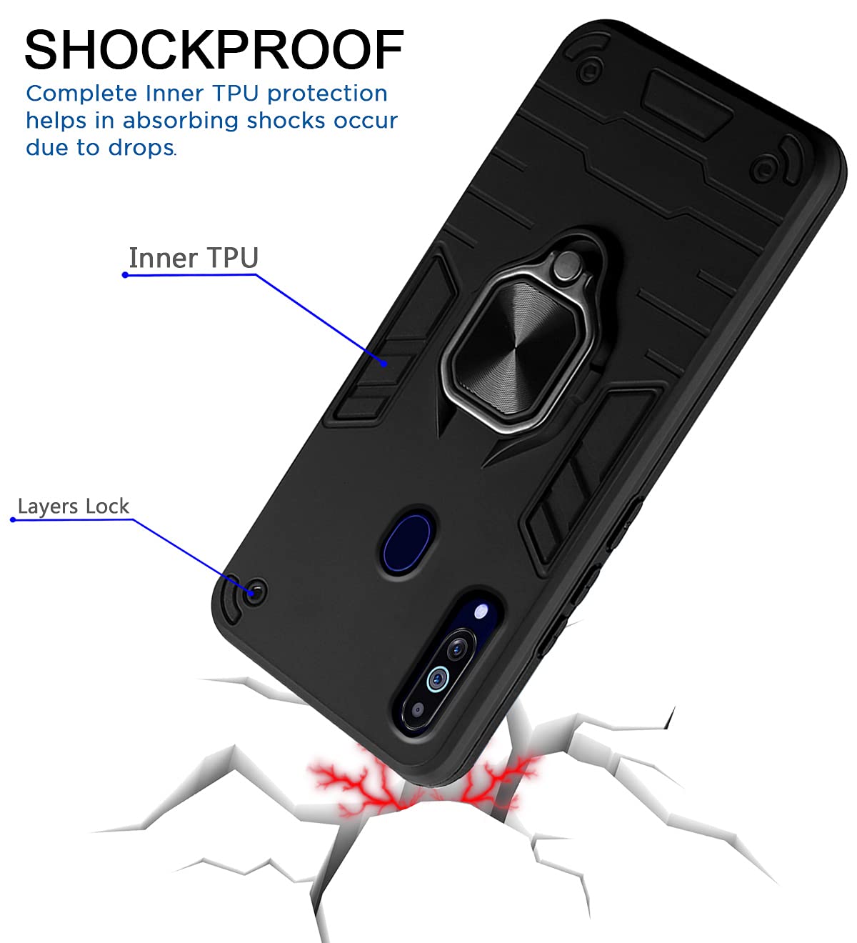 Black mobile back cover for Samsung M40 – Pikkme – photo 4