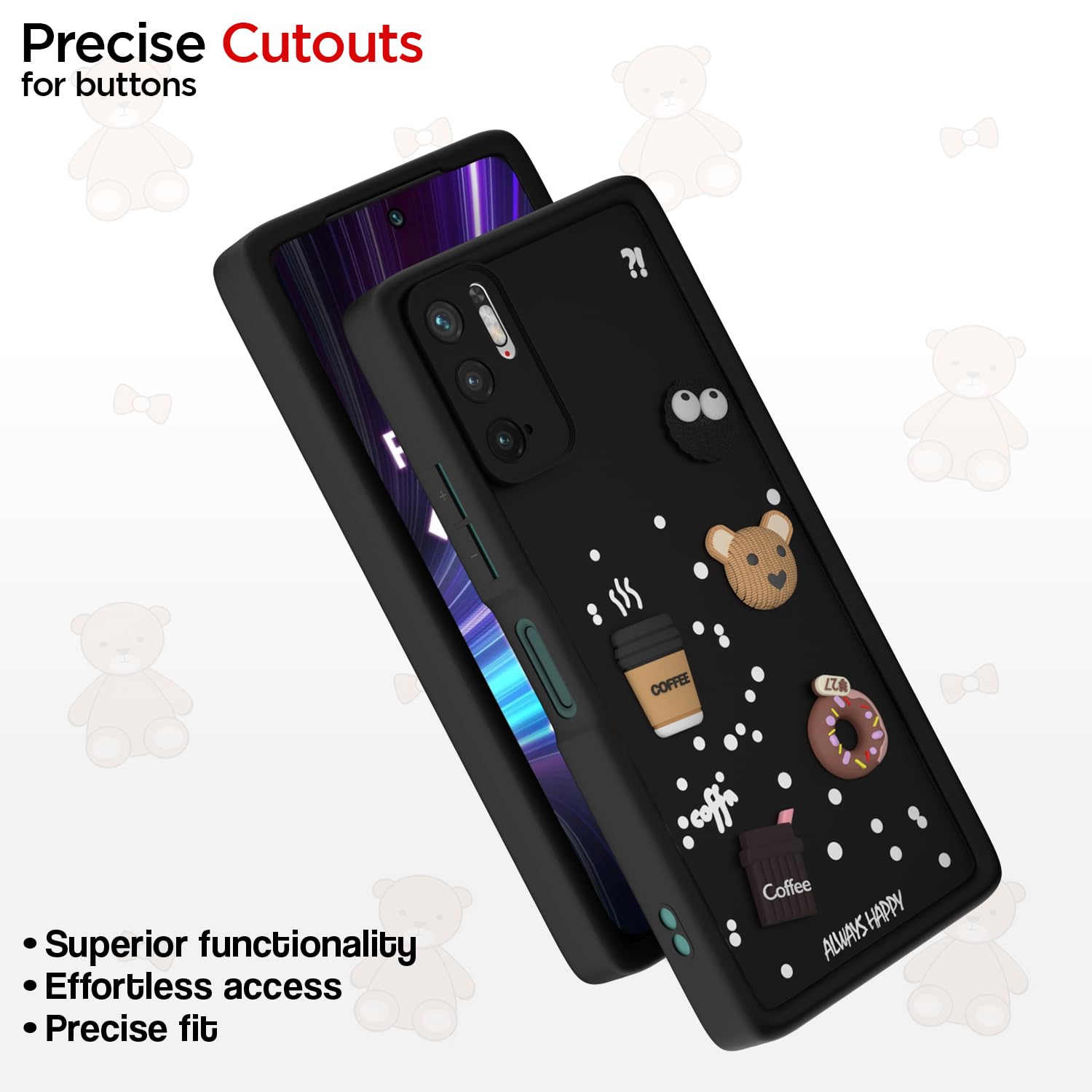 Black mobile back cover for Redmi Note 10T 5G – Pikkme – photo 6