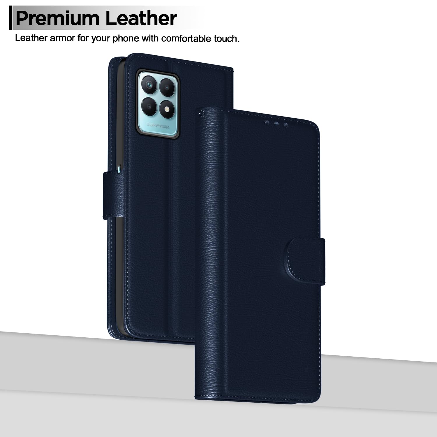 Blue mobile flip cover for Realme Narzo 50 5G/Oppo K10 5G/Oppo A57 – Pikkme – photo 2
