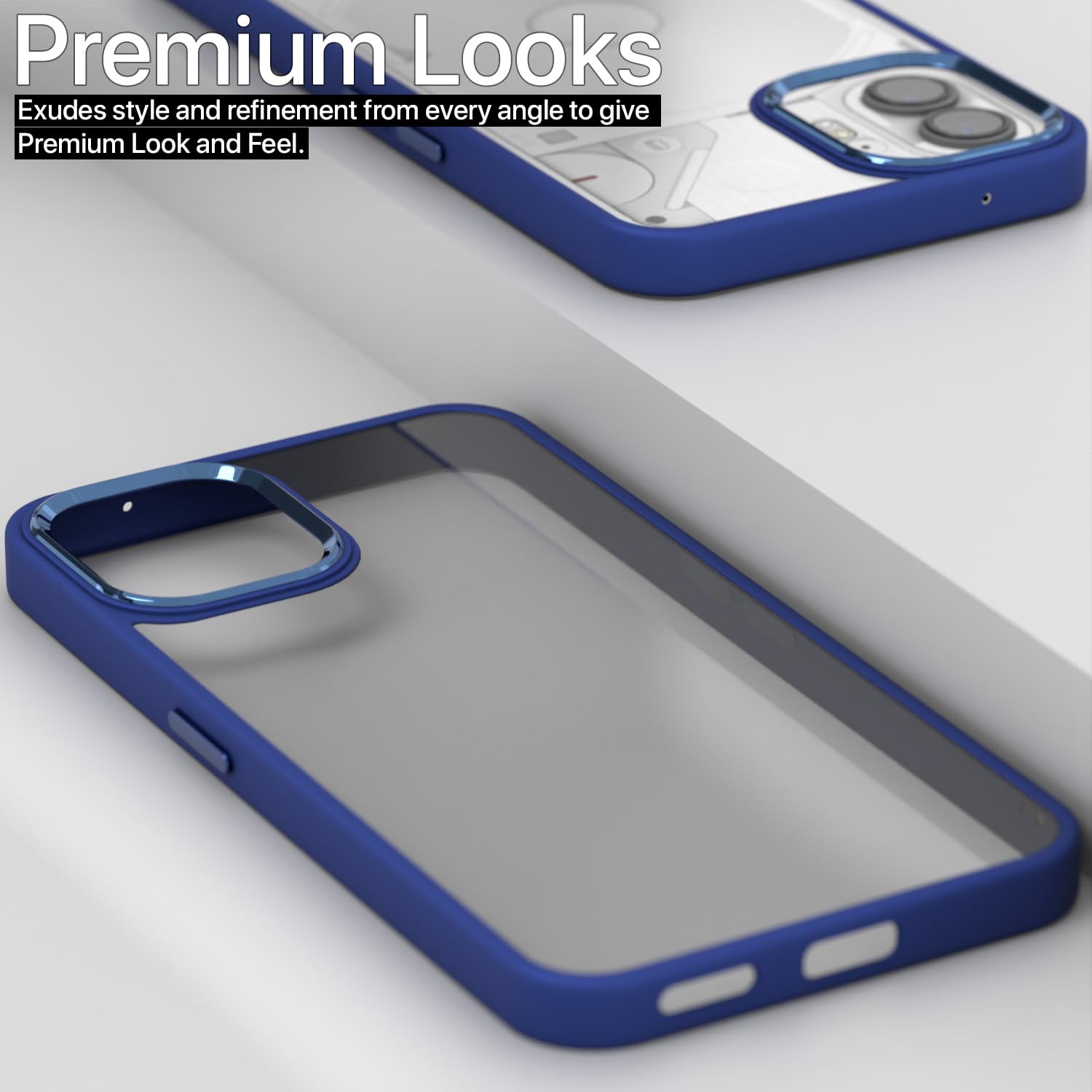 Pikkme Nothing Phone 2 Camring Back Cover (Dark Blue)