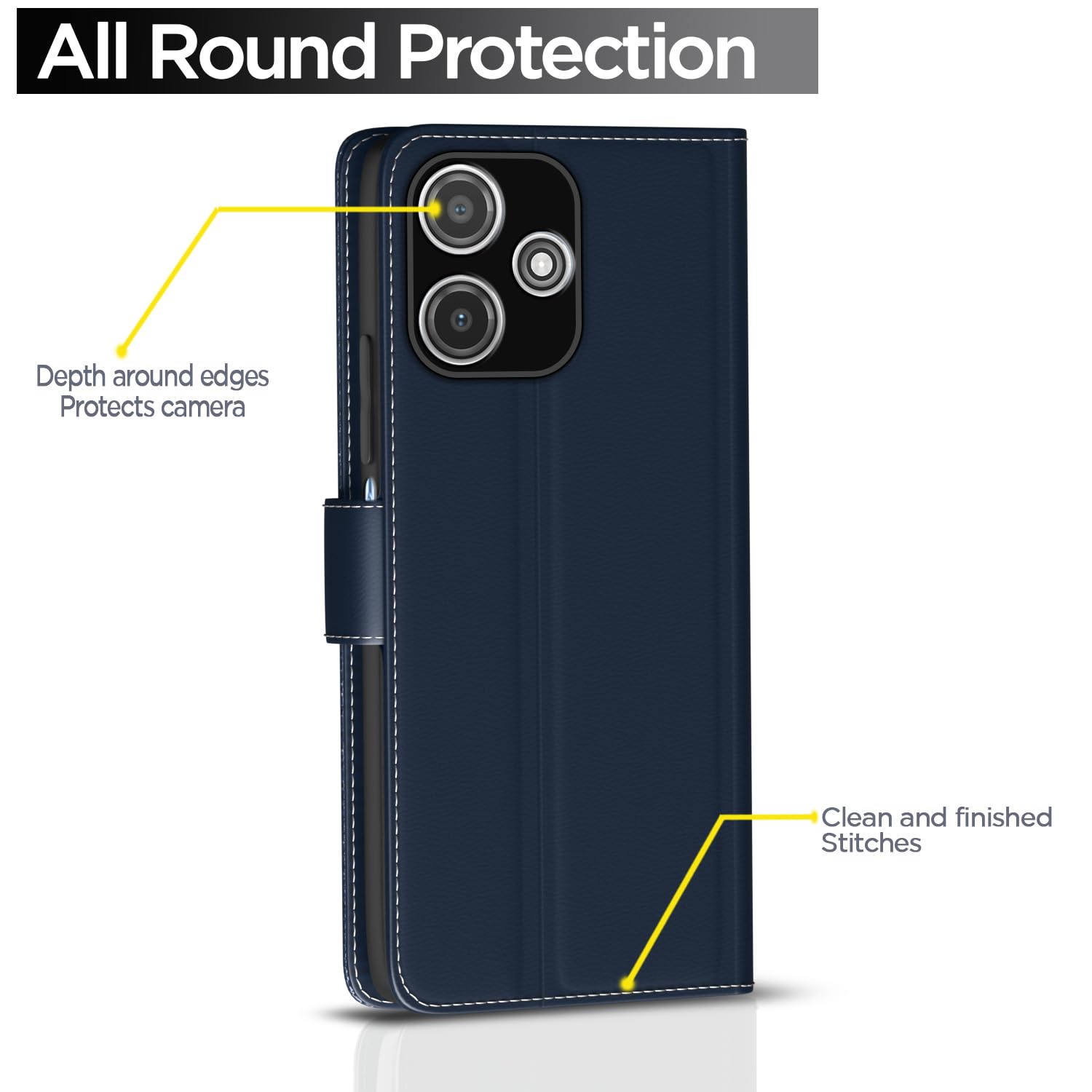 Pikkme Redmi 12/Poco M6 Pro 5G blue flip case – photo 4