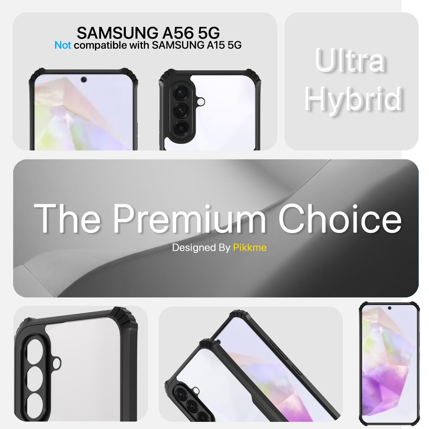 Samsung A56 5G back cover in black by Pikkme – photo 2