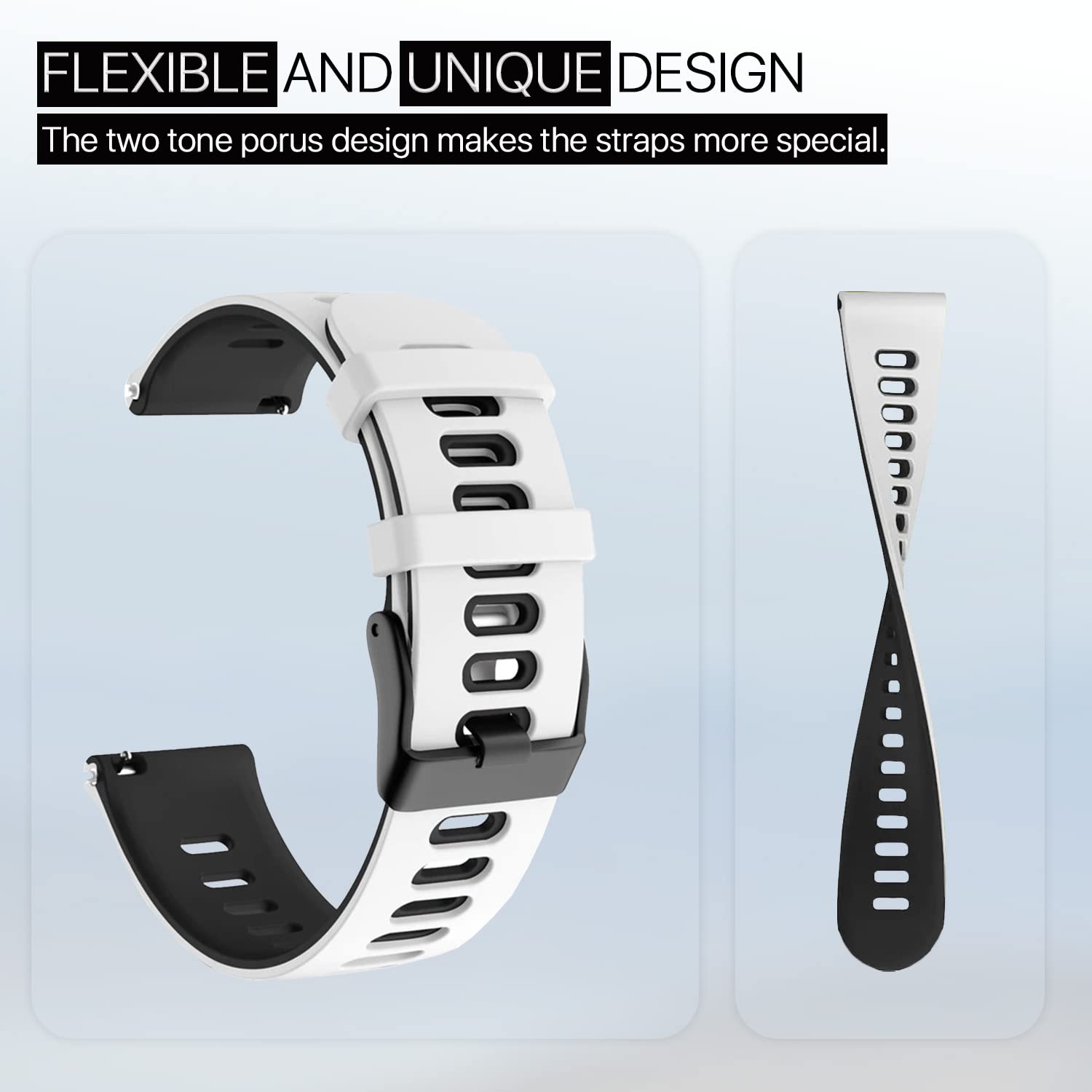 Pikkme Modern Sports Strap (White & Black) – photo 4