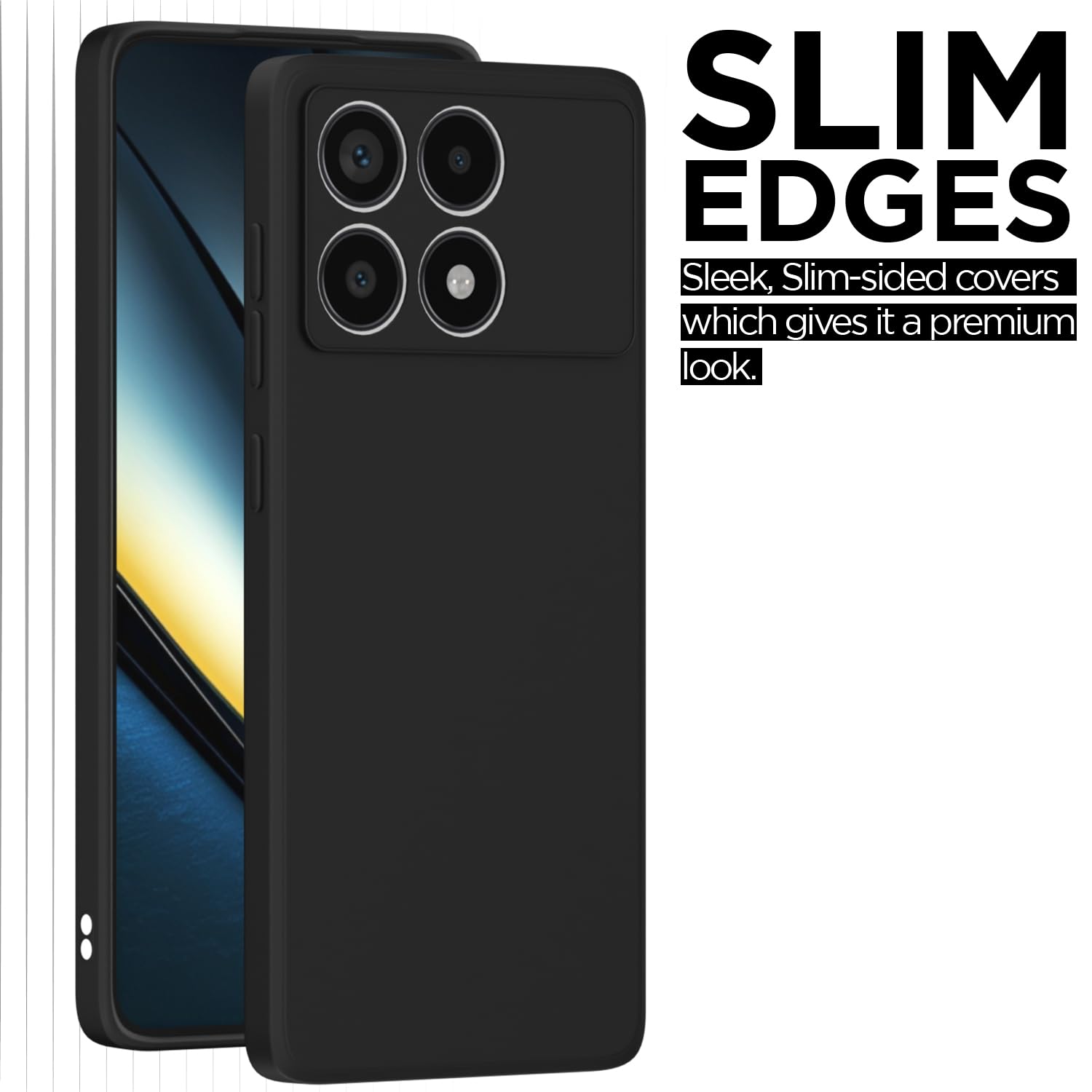 Pikkme Poco F6 Pro 5G black back cover – photo 7