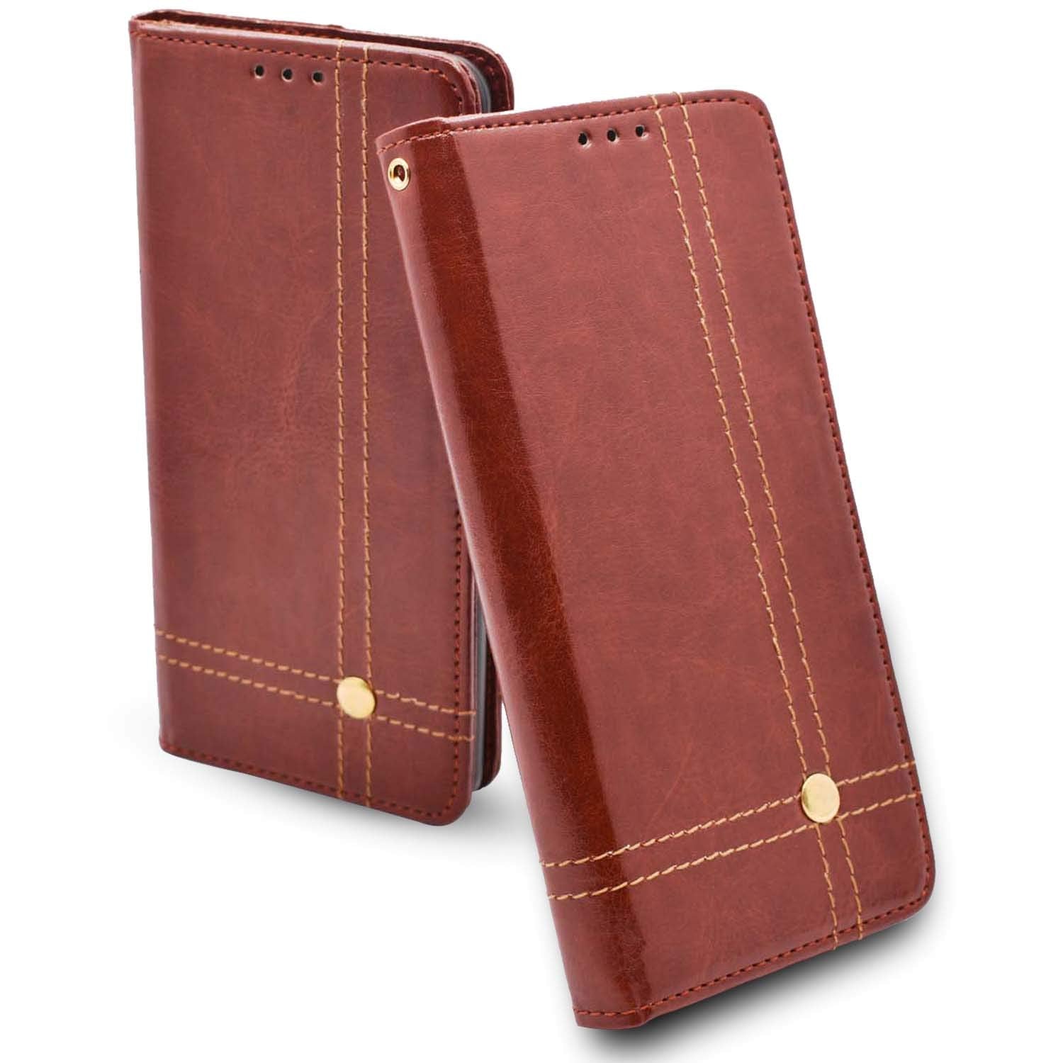 Pikkme Oneplus 5T Magnetic Flip Cover (Brown)