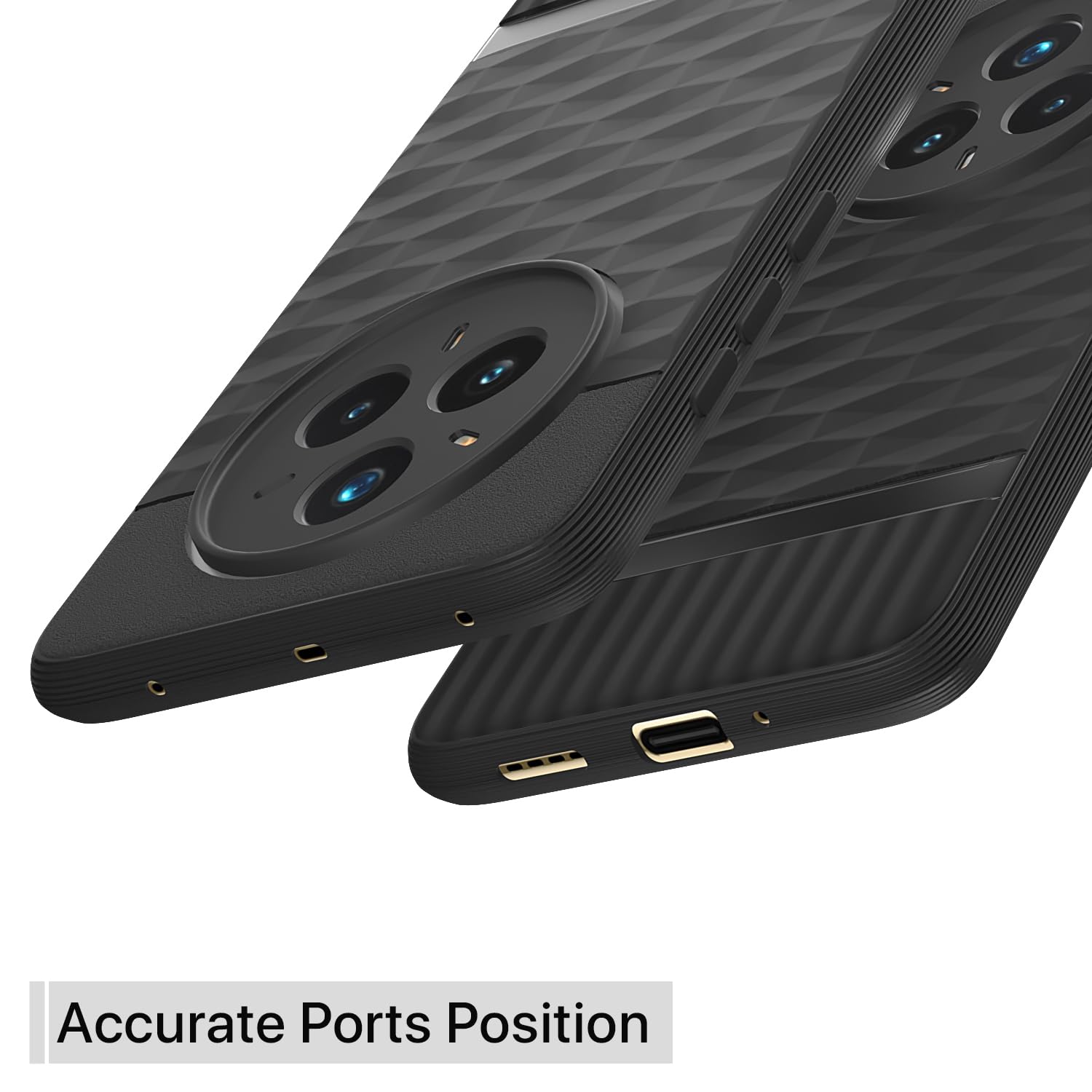 Pikkme Realme 14 Pro Plus 5G / Realme P3 Pro 5G Gencase Back Cover (Black)