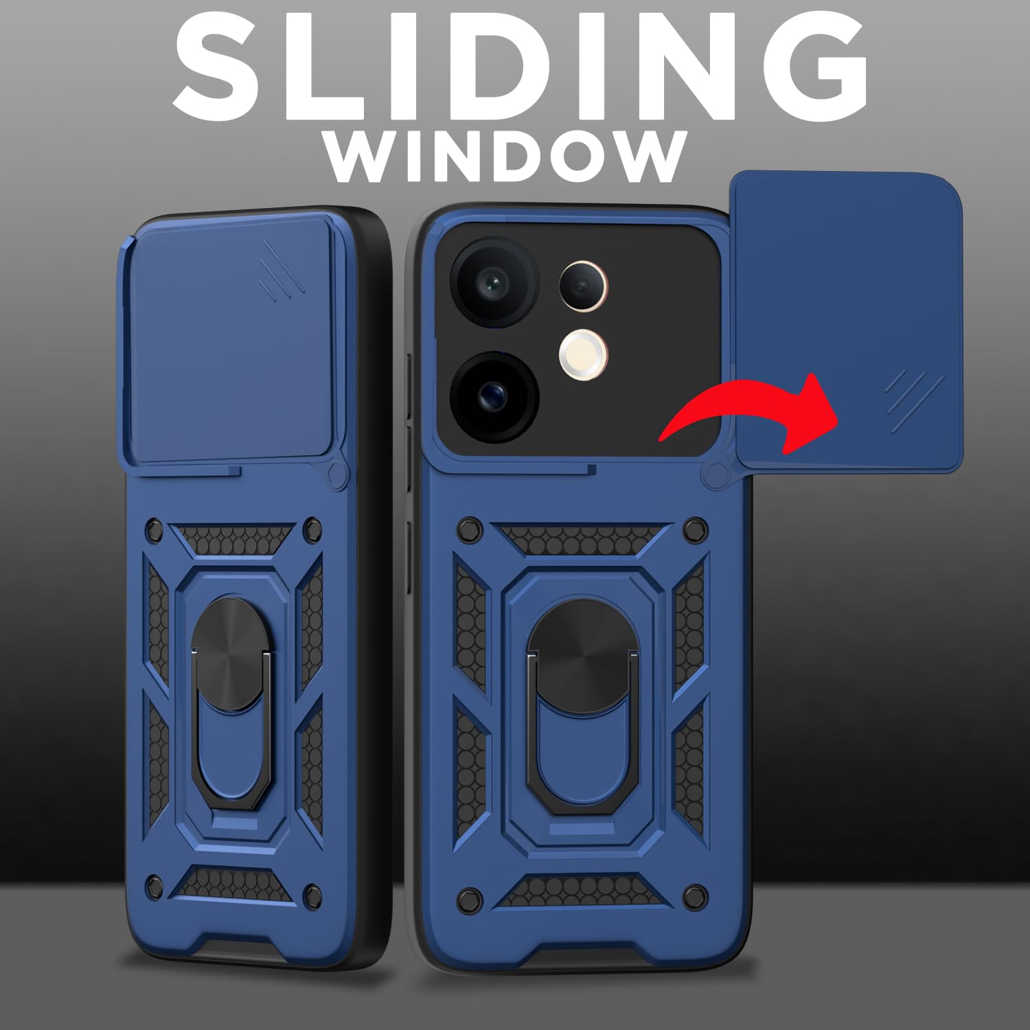 Pikkme blue D10 Camera Shield mobile back cover for Vivo V60/V60e/T4 Pro 5G – photo 2