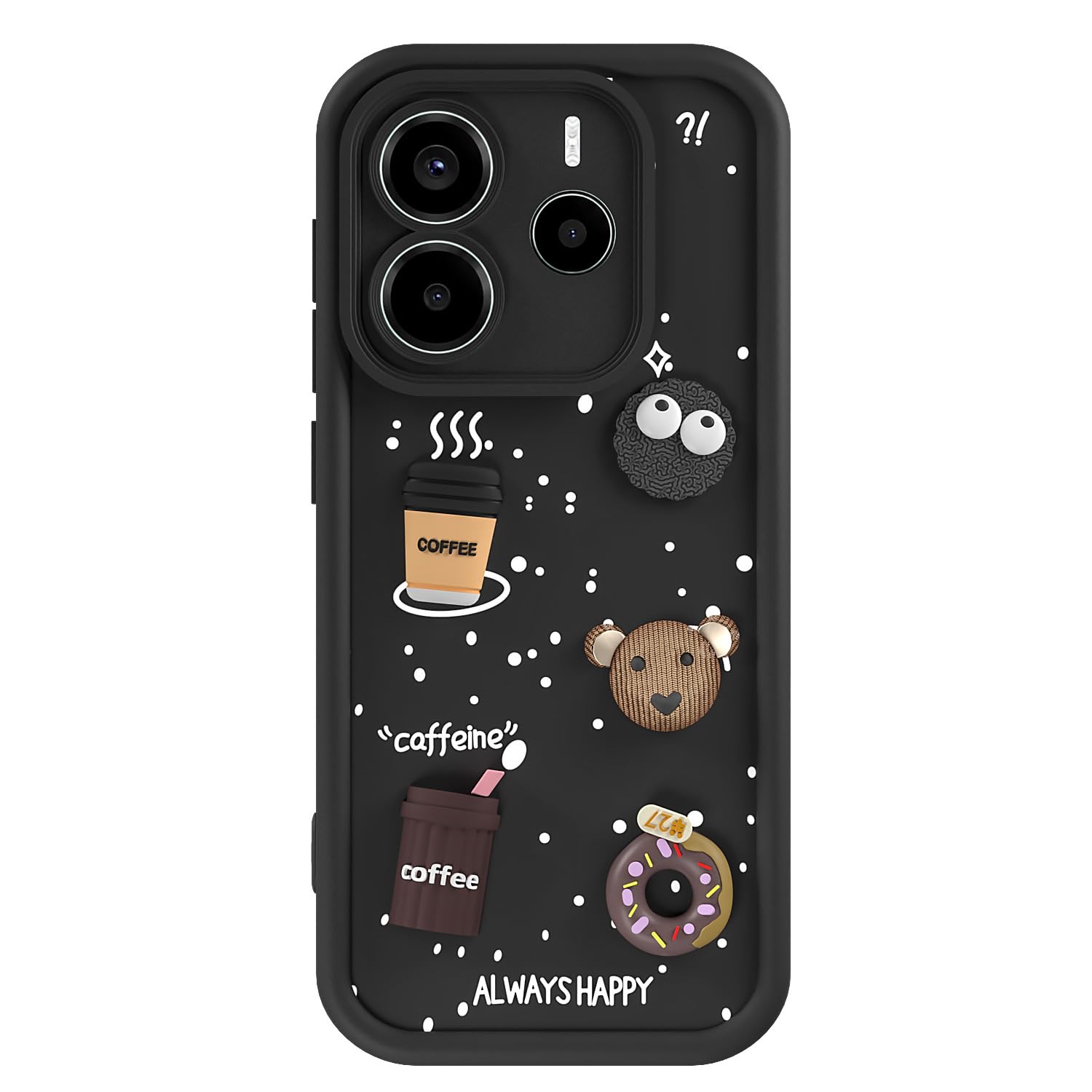 Redmi Note 14 5G/3D Silicone mobile cover in black by Pikkme – photo 7