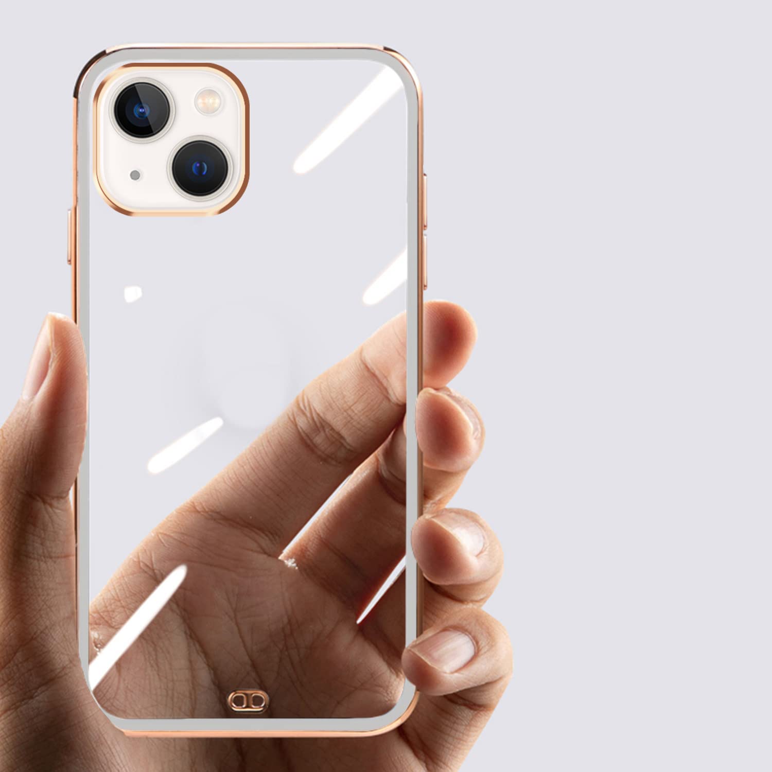 Pikkme iPhone 13 Chrome Back Cover (White)