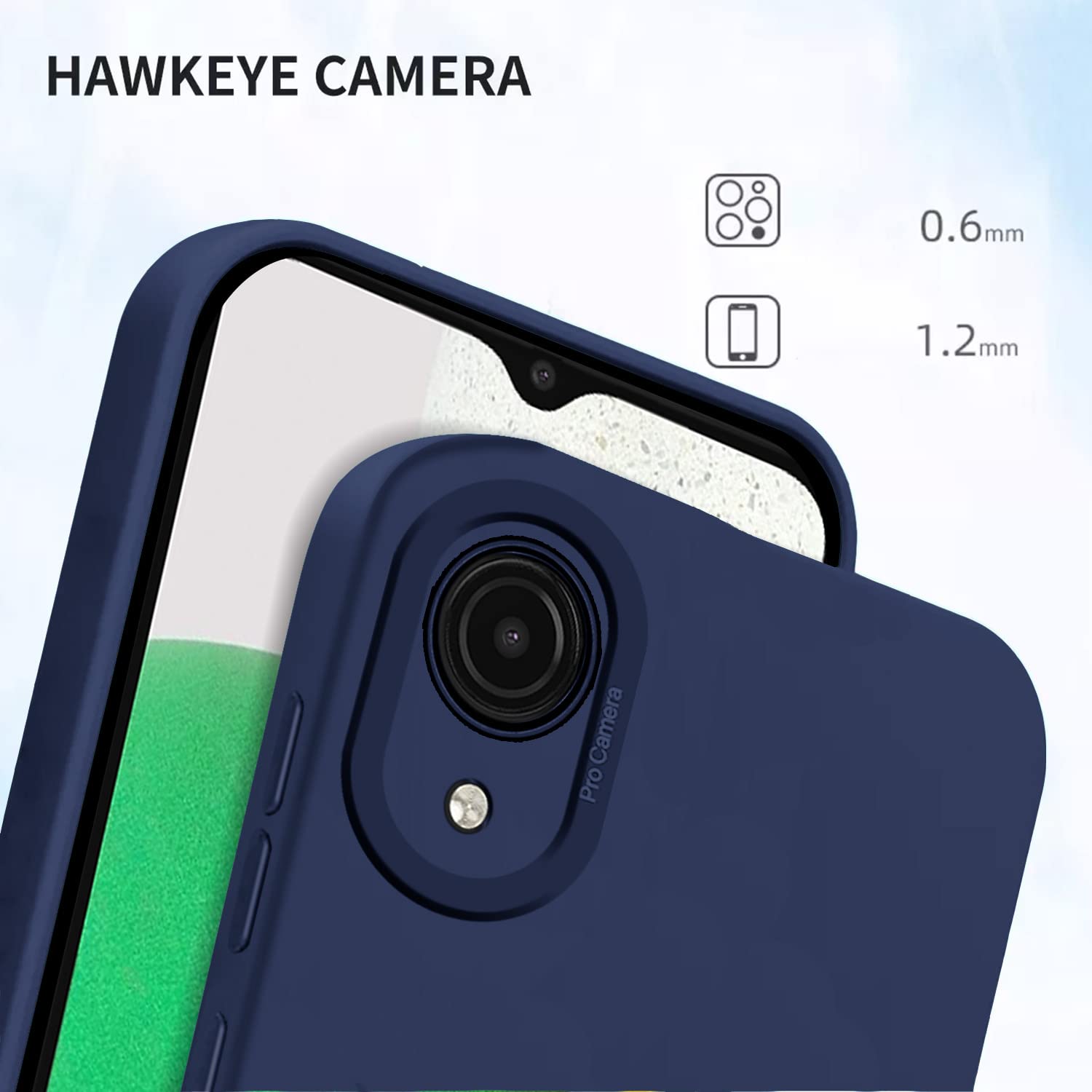 Pikkme Samsung Galaxy A03 Core Liquid Silicone Back Cover | Blue