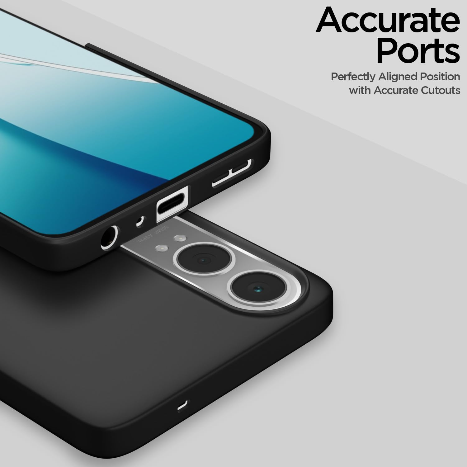 Pikkme OnePlus Nord Ce 4 Lite 5G SideCut Back Cover (Black)