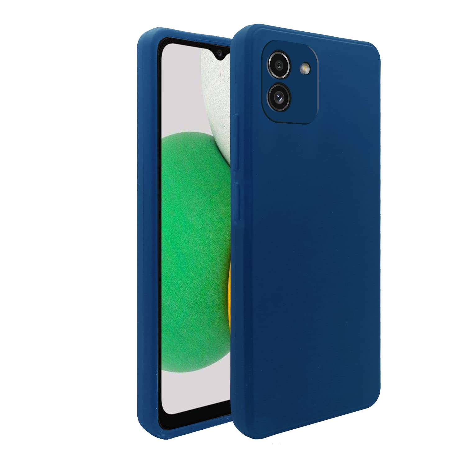 Pikkme blue Liquid Silicone mobile back cover for Samsung A03
