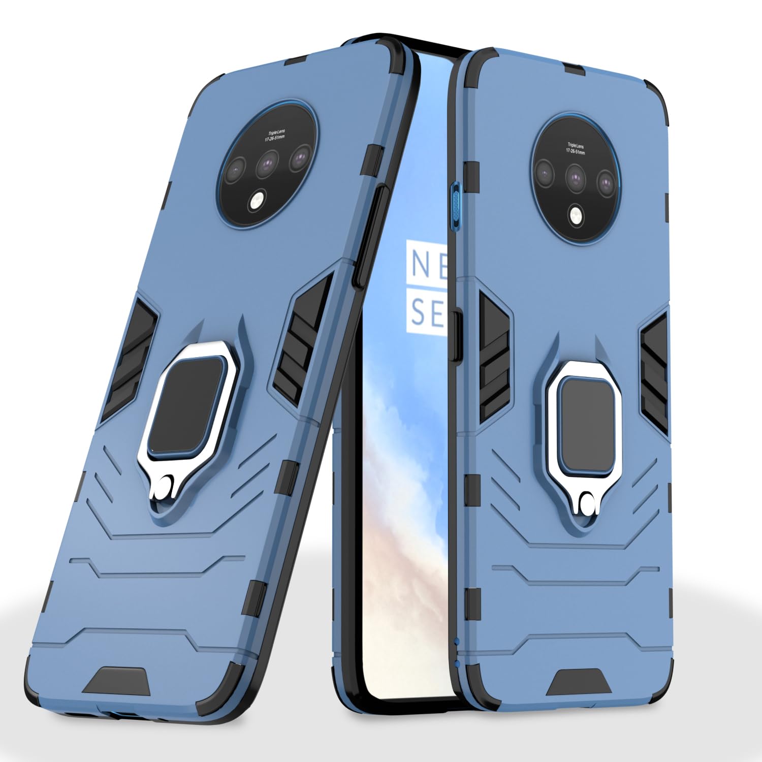 Pikkme OnePlus 7T D5 Tough Armor blue mobile cover