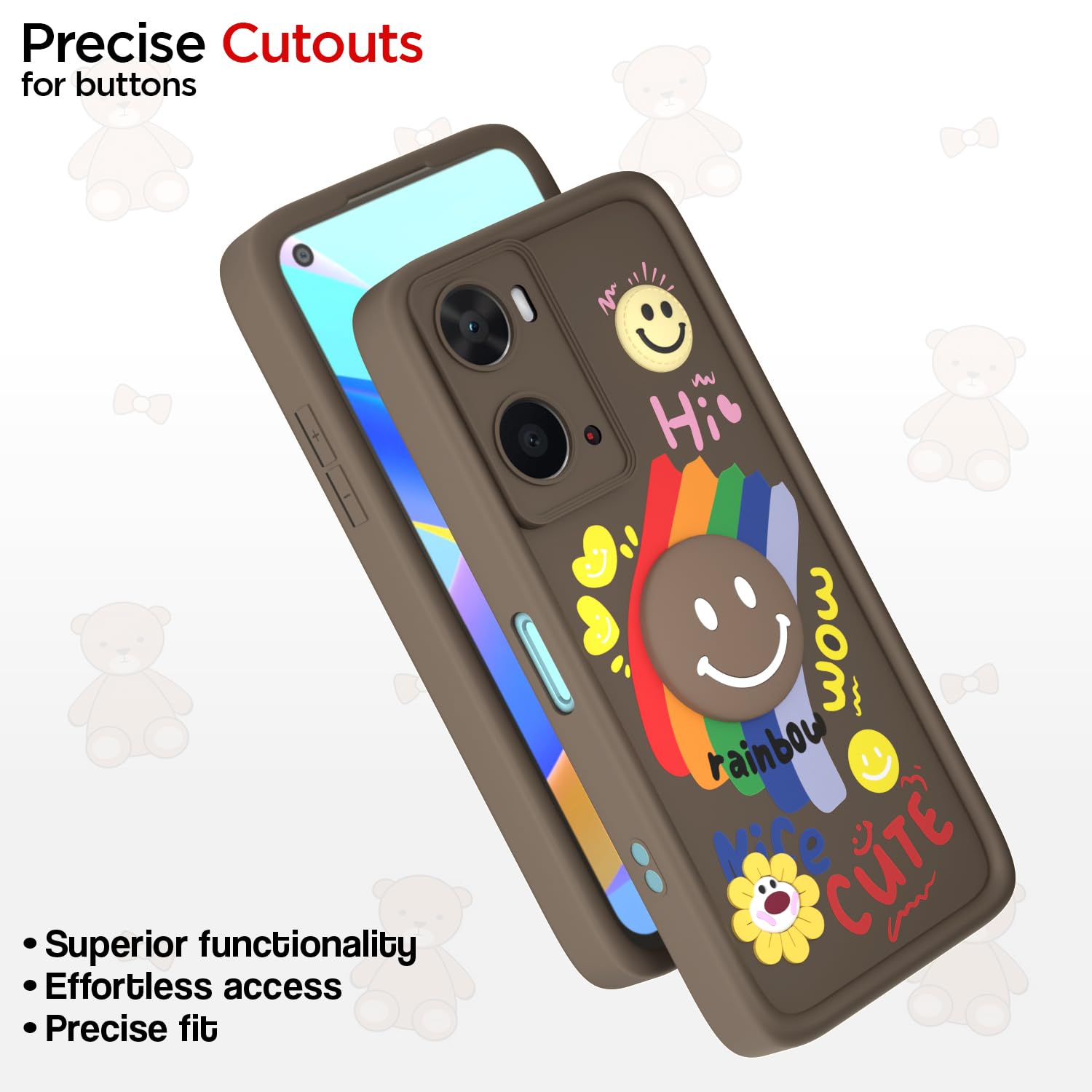 Pikkme Oppo A76/A96/A36 brown mobile back cover – photo 6