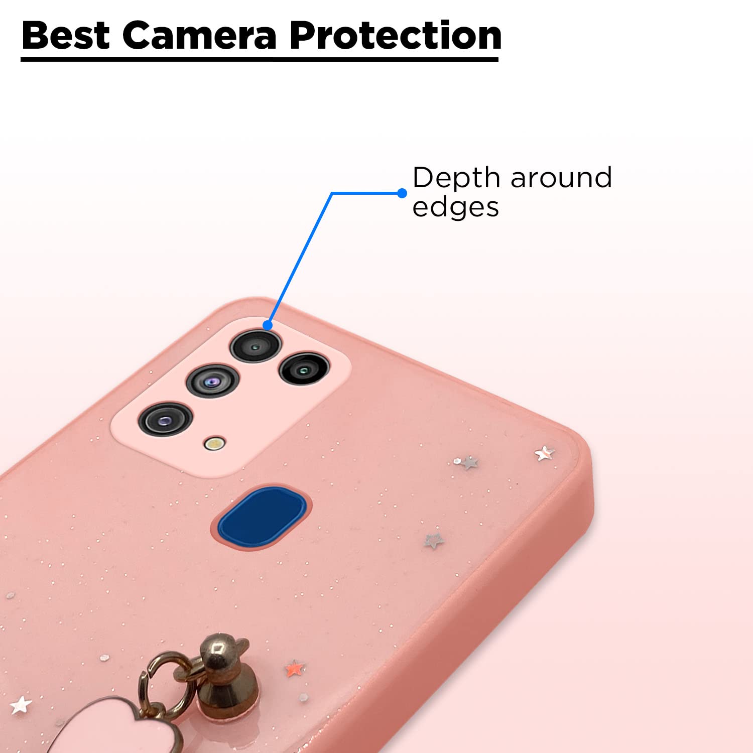 Pikkme Samsung Galaxy M31 / M31 Prime / F41 Chain Back Cover (Pink)