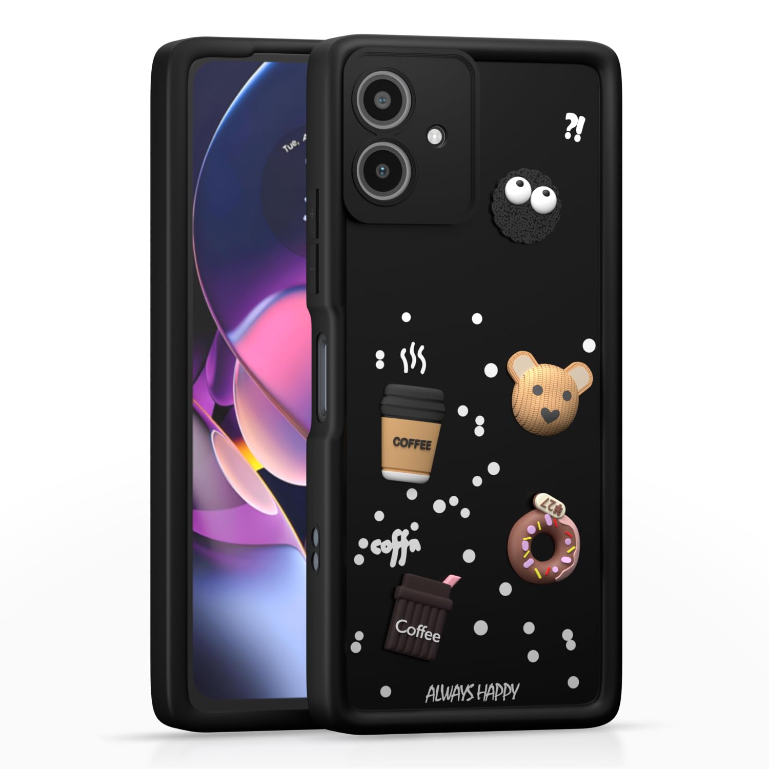 Pikkme motog54 5g Coff Back Cover - Black