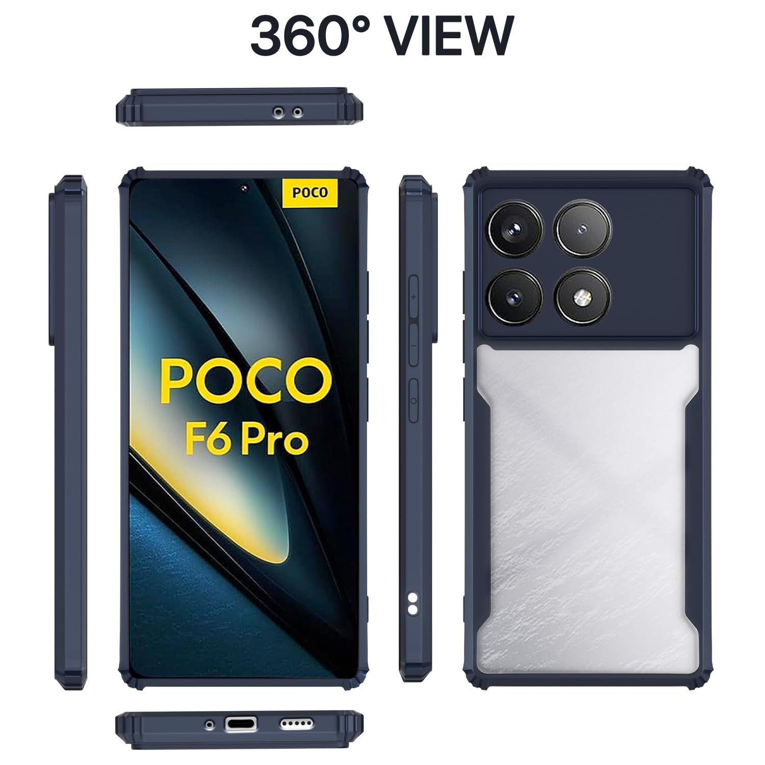 Pikkme blue Clear mobile back cover for Poco F6 Pro 5G – photo 2